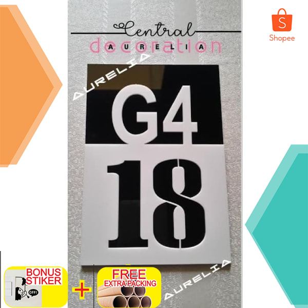 

Papan acrylic Timbul / Nomor Rumah Minimalis dari akrilik - 17 cm x 13 cm Elegan