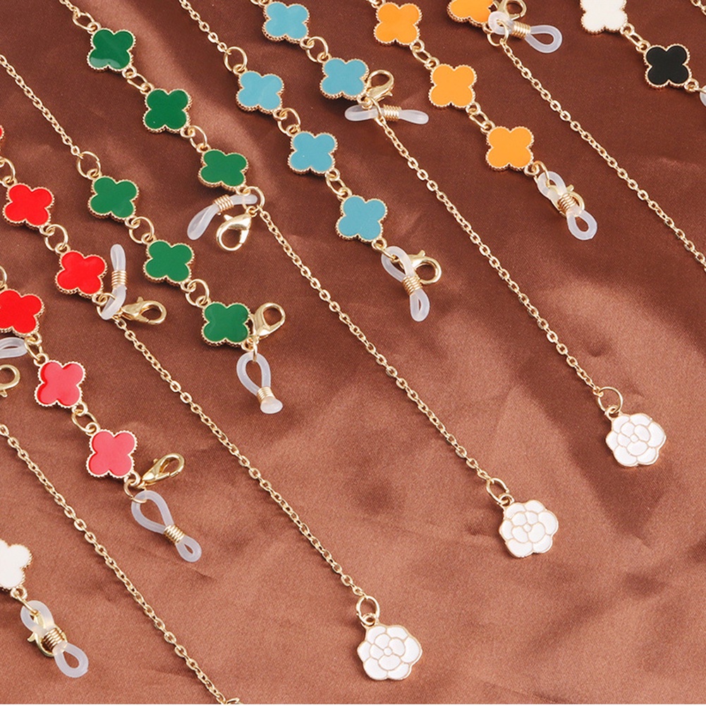 Mask extendermask lanyardglasses chainmask comfort beltglasses decoration chain ew fashion adjustable mask anti-lost chainheadphone lanyardfour-leaf clover pendant decoration chain -OW-