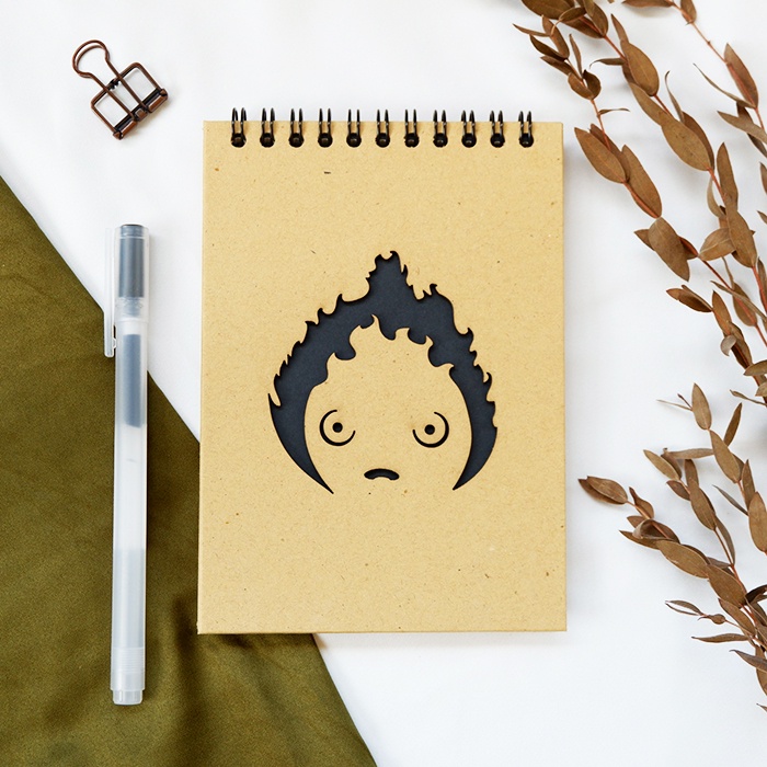 

Otterspace Studio | Calcifer Spiral Ring Notebook - Studio Ghibli Howl's Moving Castle