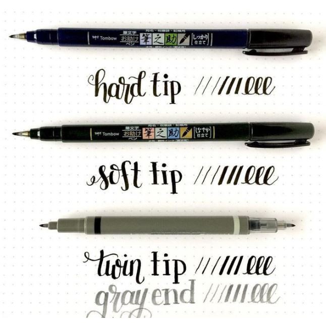 

TOMBOW FUDENOSUKE BRUSH PEN SOFT HARD TWIN TIP - kaligrafi lettering menulis