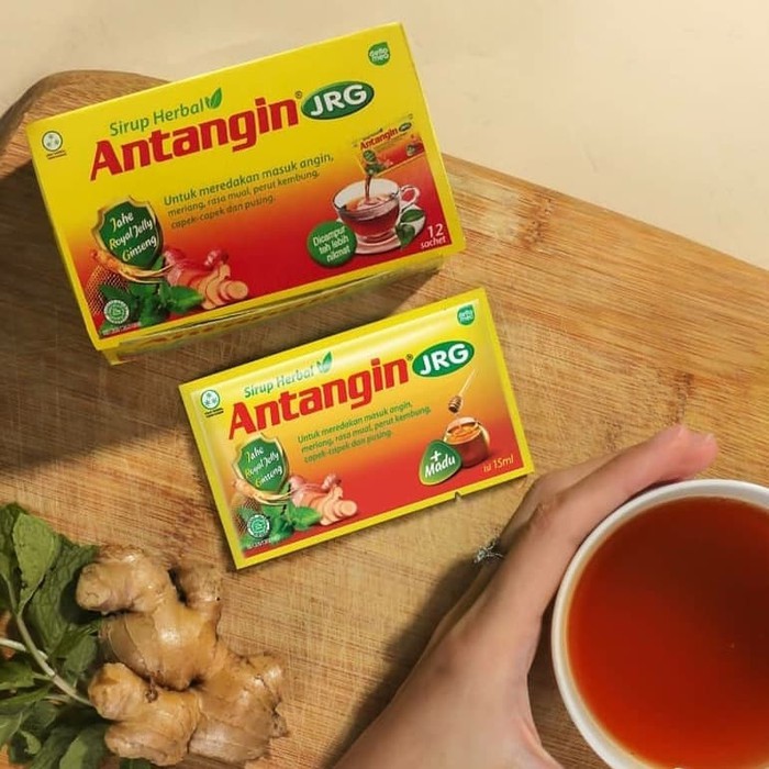 Antangin JRG Sirup Herbal PerBox isi 12 Sachet Antangin JRG Cair Membantu Mengatasi Masuk Angin 15ml