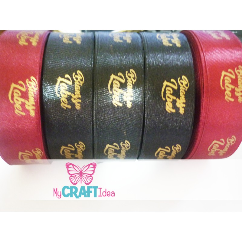 

Pita Sablon ukuran 2 cm / Cetak label / Pita satin / sablon pita saten