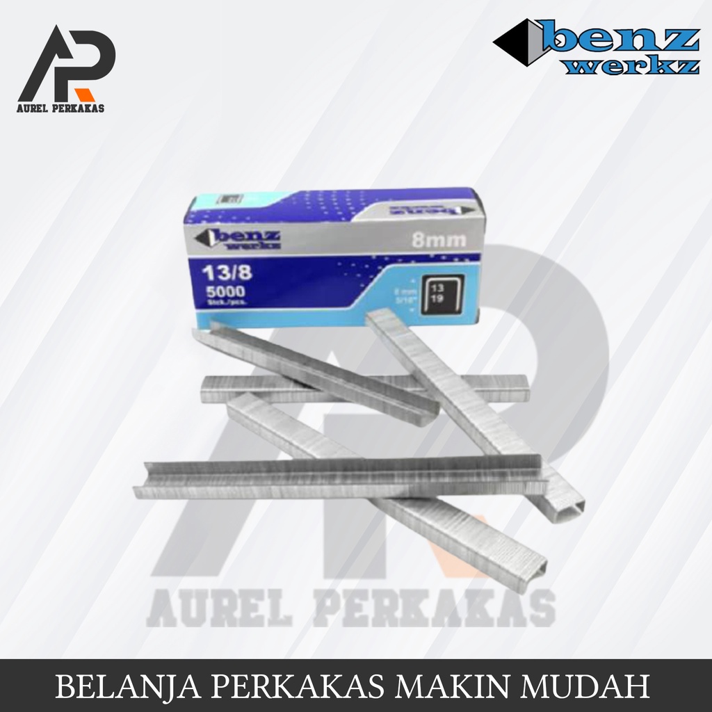 

BENZ 13/8 Isi Mesin Staples Paku Tembak U Mata Nailer Gun Jok Motor