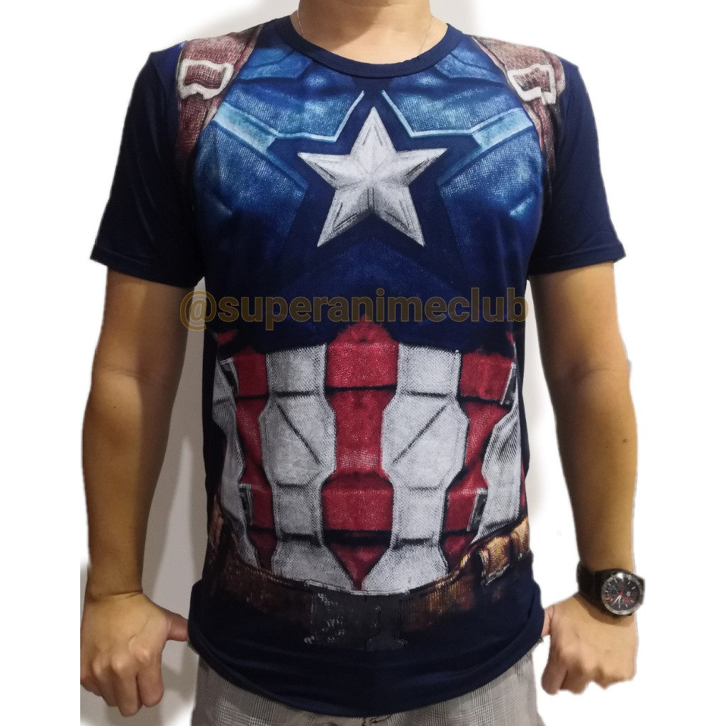 Kaos Baju Tshirt Superhero Captain America Body Big Size Jumbo Avengers XL Pria Laki Laki Rhymes