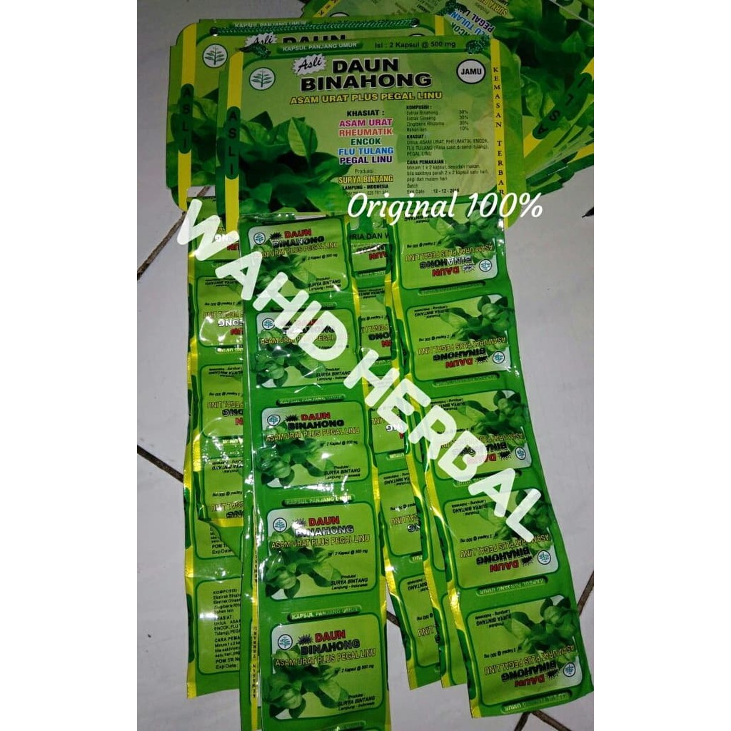 TERMURAH -  KAPSUL DAUN BINAHONG ASLI