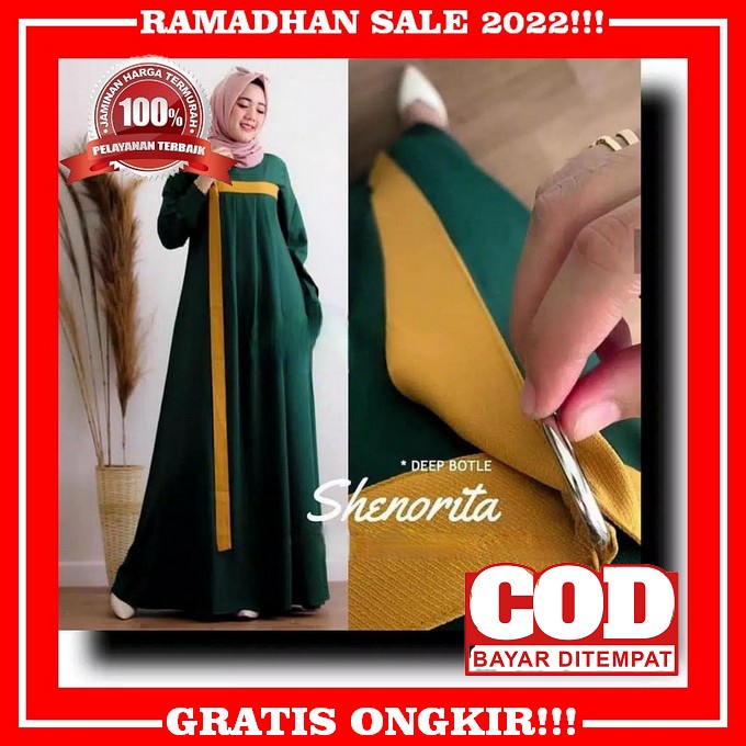 Falia Maxy Baju Gamis Muslimah Ibu Ibu Hamil Kaos Rajut Import Polos Lengan Balon Jumbo Xl Xxl Ld 11