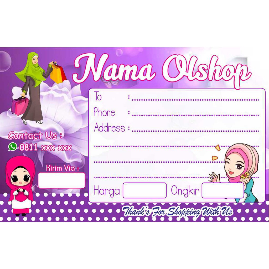 

LABEL PENGIRIMAN OLSHOP HIJAB PURPLE