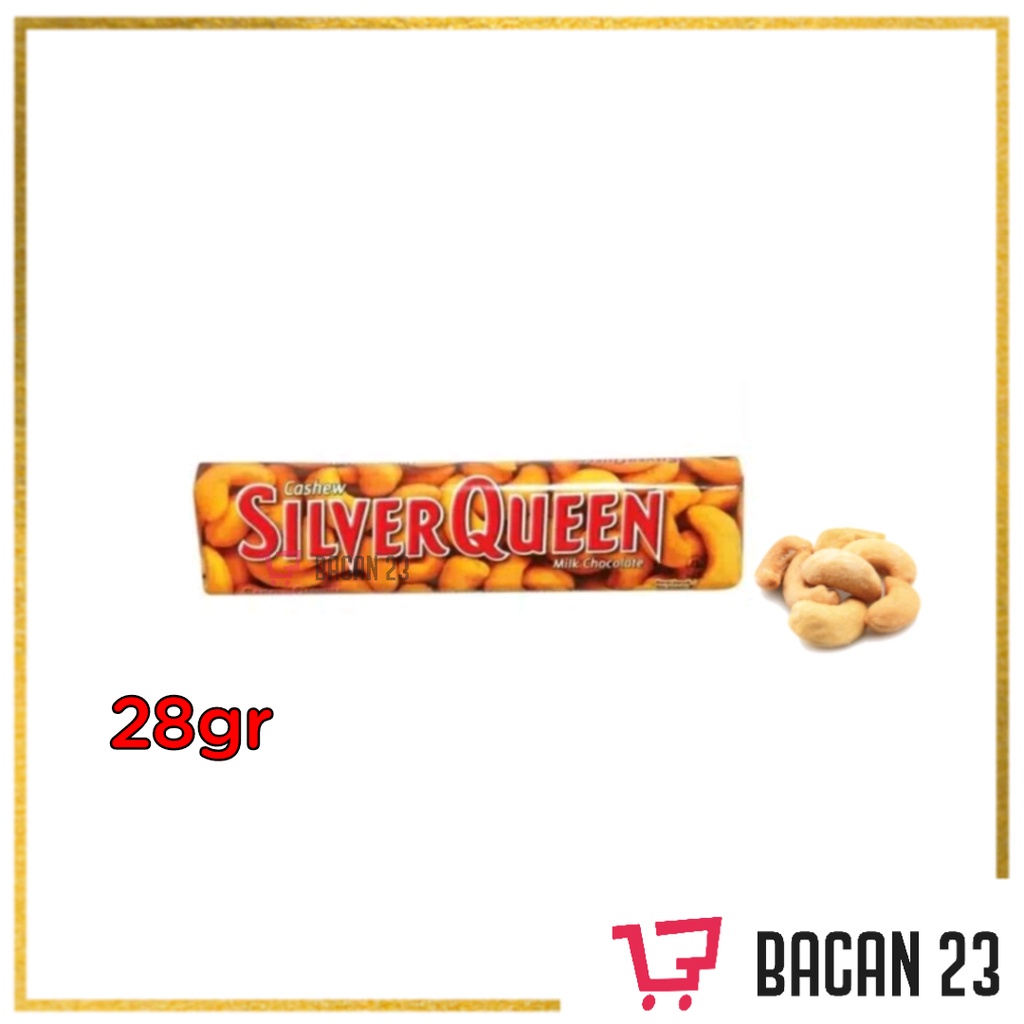 

Silverqueen Cashew ( 28 g ) / Cokelat Kacang Mede / Bacan 23 - Bacan23