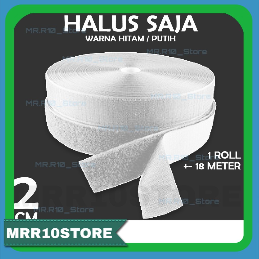 

Perekat Velcro Halus Ukuran 2 CM Magic Tape Kretekan 18 METER