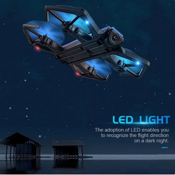 Drone Derone Pesawat Helicopter Helikopter Remote Kontrol Control Blue LED LIGHT Wifi Camera