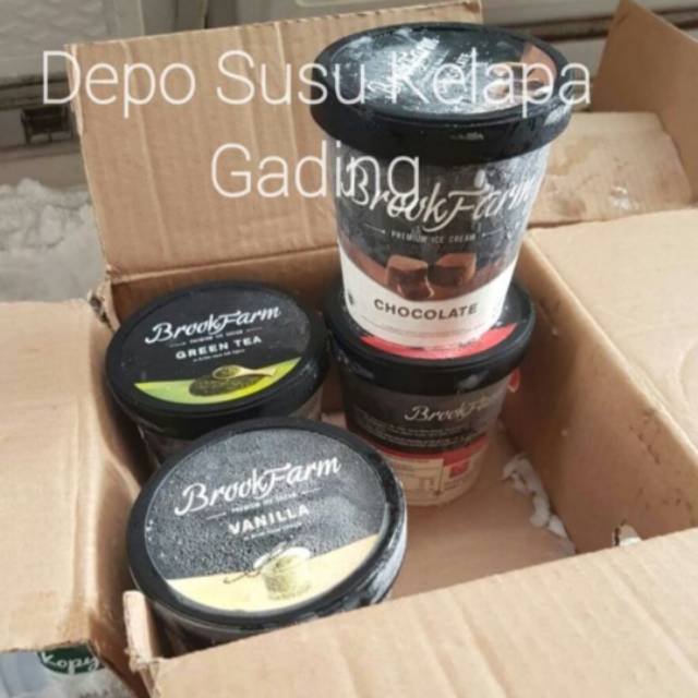 

ICE CREAM Brookfram all varian ice cream import coklat matcha green tea/vanilla