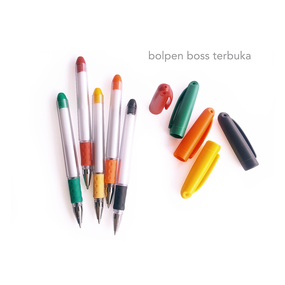 Ballpoint Pulpen Bolpen Boss custom desain custom pen insert stiker murah