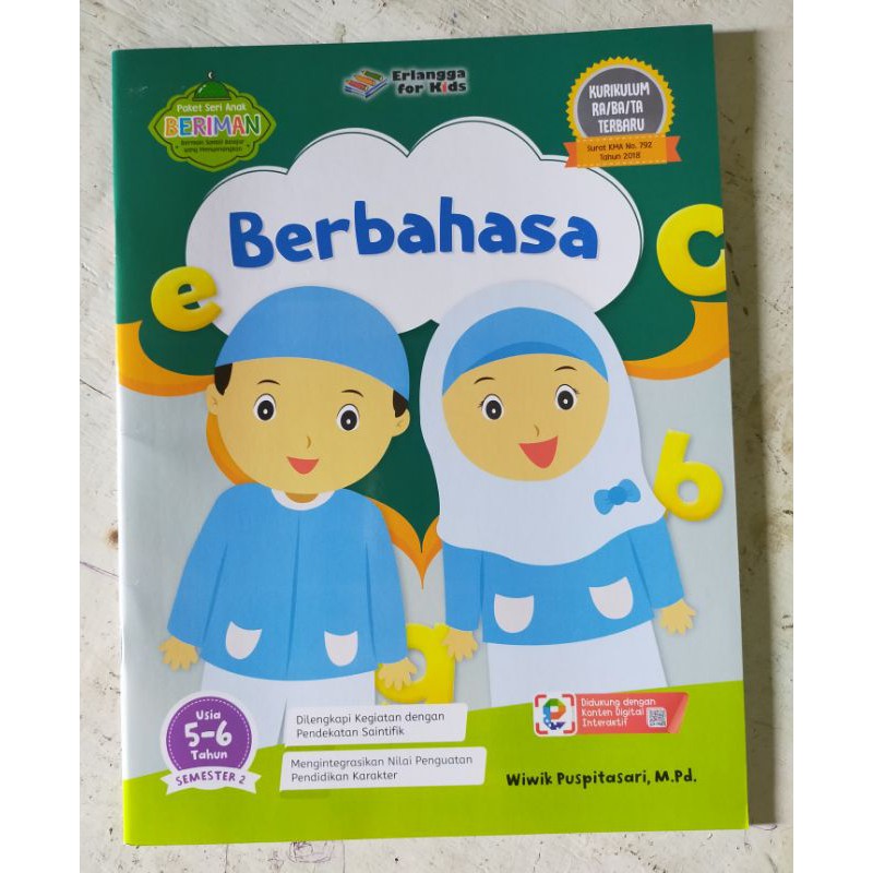 ORI satu paket buku paket seri beriman untuk usia 5 sampai 6 tahun penerbit Erlangga