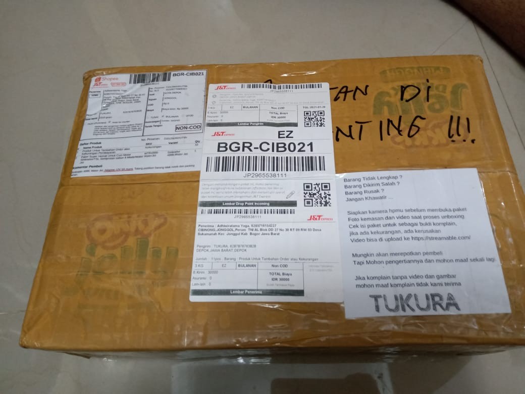 Produk Untuk Tambahan Order Atau Kekurangan Pembayaran