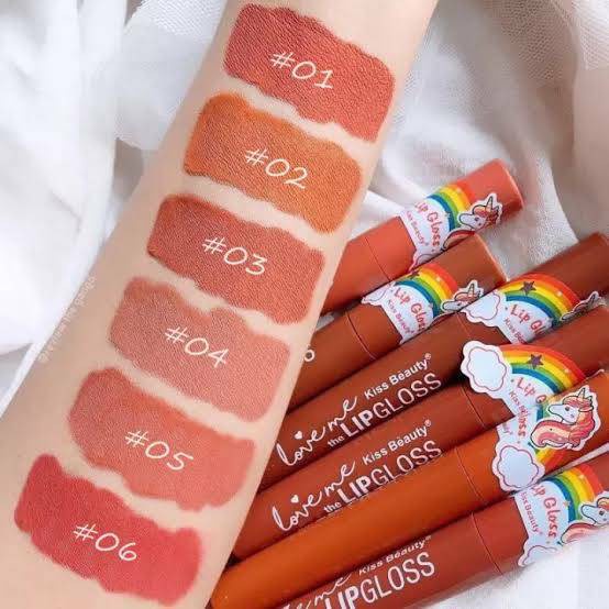 ORIGINAL KISS BEAUTY LOVE ME THE LIP GLOSS UNICORN SERIES KODE 7883A