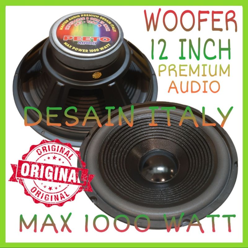 Speaker Component PEETO 12 Inch SKJ-1290 N Woofer Audio Max 1000 Watt