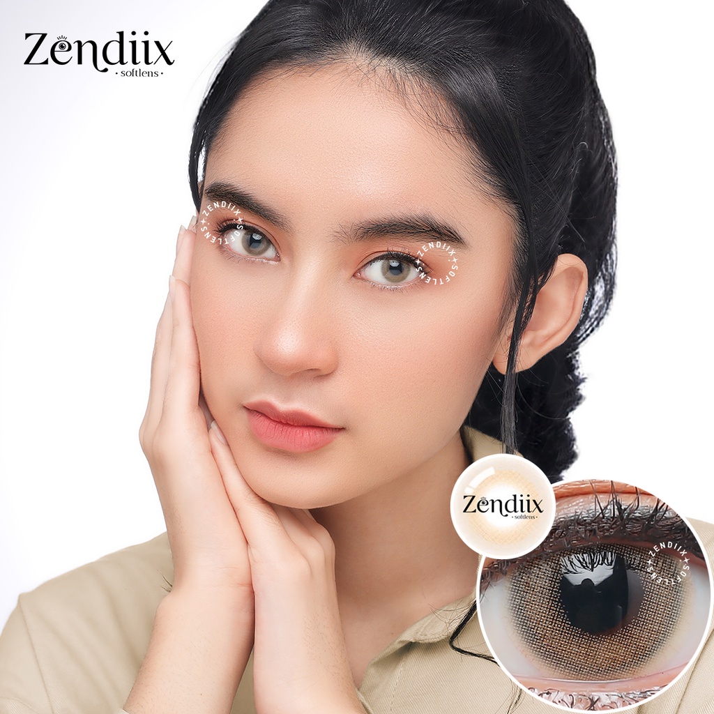 Softlens SPANISH Warna CARAMEL BROWN 14.4mm Normal Minus