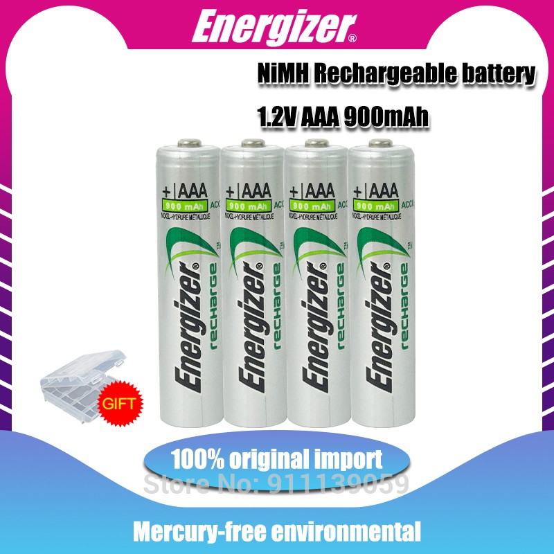 Baterai Isi Ulang Energizer 1.2V 900mAh AAA NI-MH Baru Digunakan untuk mouse nirkabel, perangkat elektronik