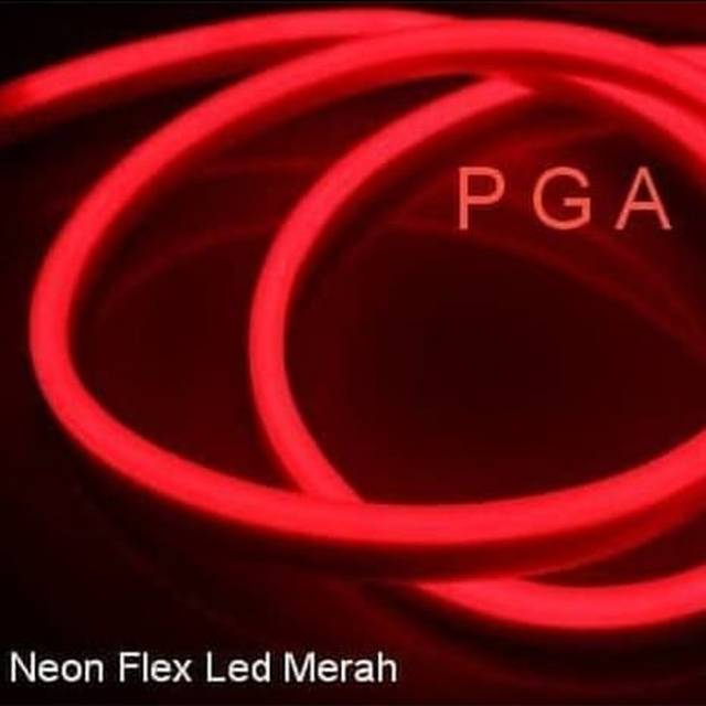 Lampu Neon Flex LED Selang Flexible Sign Strip Fleksibel Merah Red