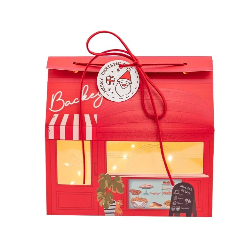 GOODIE BAG COOKIES CHRISTMAS KOTAK HADIAH IMLEK /NATAL  MERAH CANDY BOX MEWAH  NB18