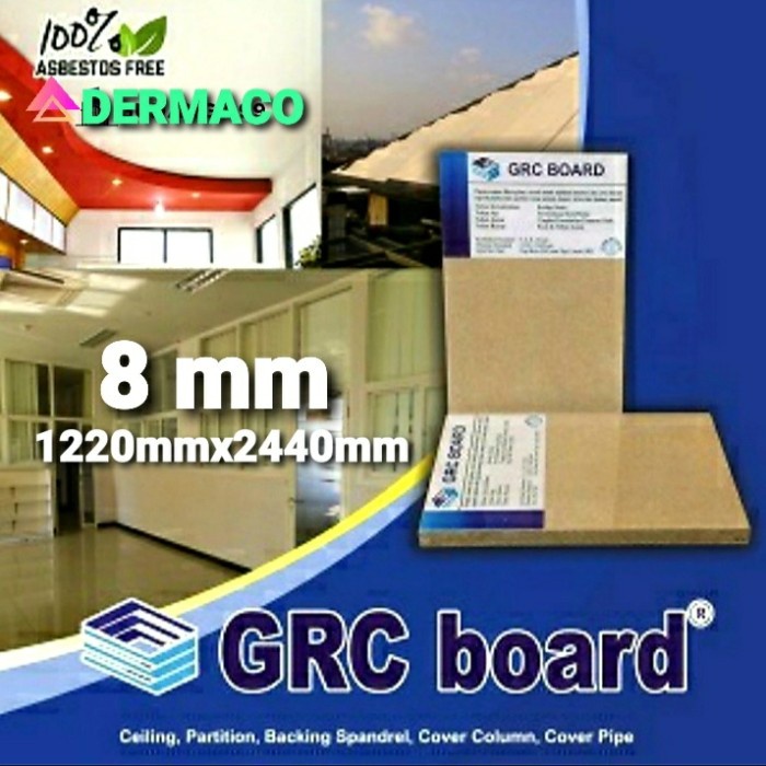 GRC BOARD 8mm / PAPAN GRC / SEMEN BOARD / 8mm x 1,22 x 2,44 meter