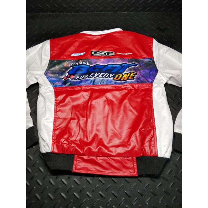 Jaket Honda Beat Pop Red White