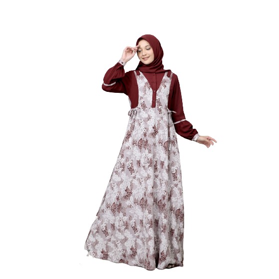Gamis Dewasa Wanita Gissel 321 Maroon Seply Best Seller