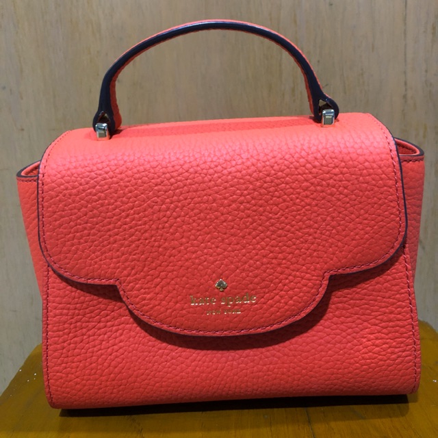KATE SPADE NEW YORK 100% Original Small Red Leather Bag
