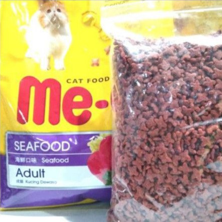 Me-o adult seafood repack seafood 1kg , makanan kucing dewasa meo seafood 1kg