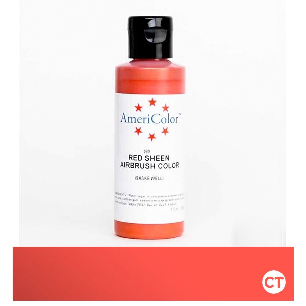 

Americolor Airbrush Food Color - Red Sheen 128gr