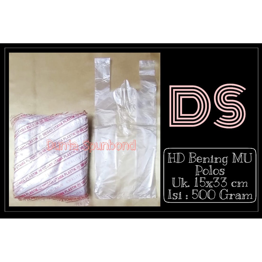 Plastik HD Bening Ukuran 15&24/Kantong Plastik Bening/Kresek Bening