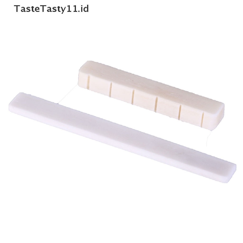 Set Saddle Dan Nut Gitar Klasik 6 Senar Warna Putih