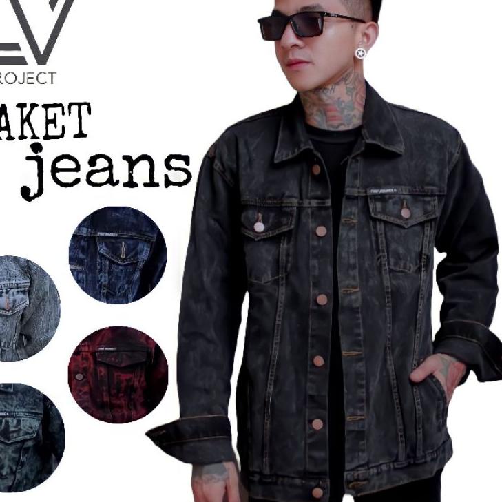 Sangat Nyaman.. THE BOJIEL - jaket jeans pria premium bordir terbaru bahan tebal ukuran M L XL / jak