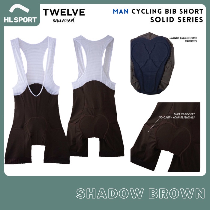 Twelve Squared Cycling Bib Shorts Solid Series - MAN