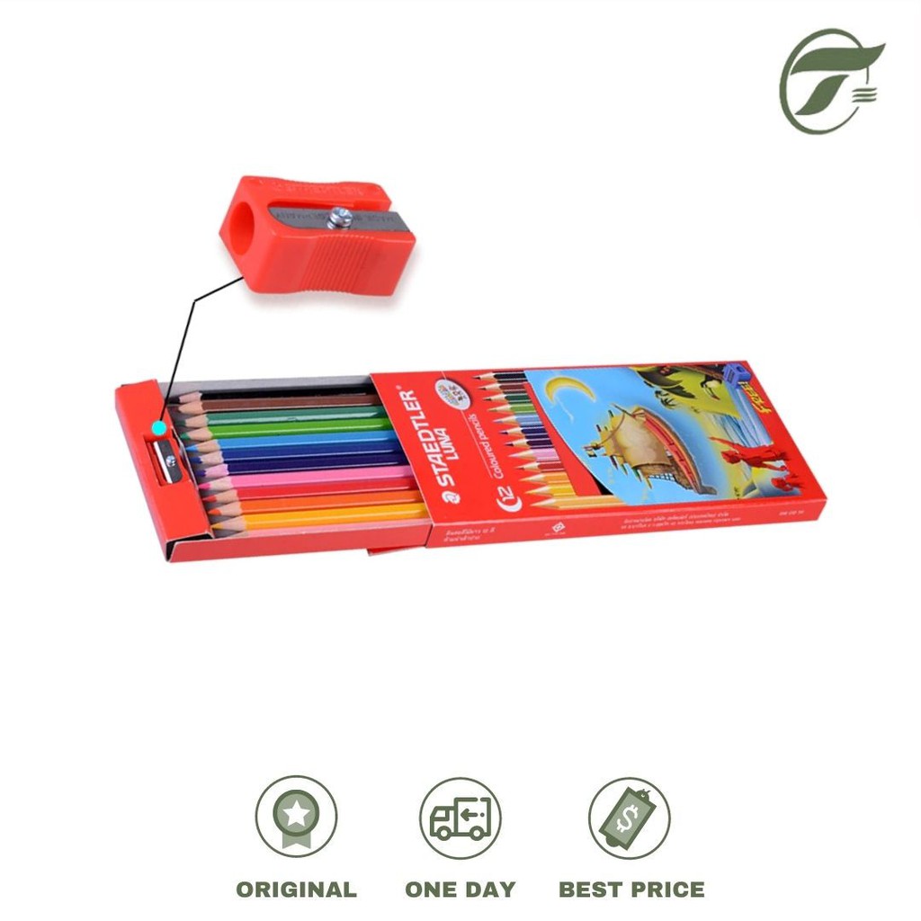 

PENSIL WARNA 12 COLOUR 136 C12 TH + SHARPENER LUNA STAEDLER