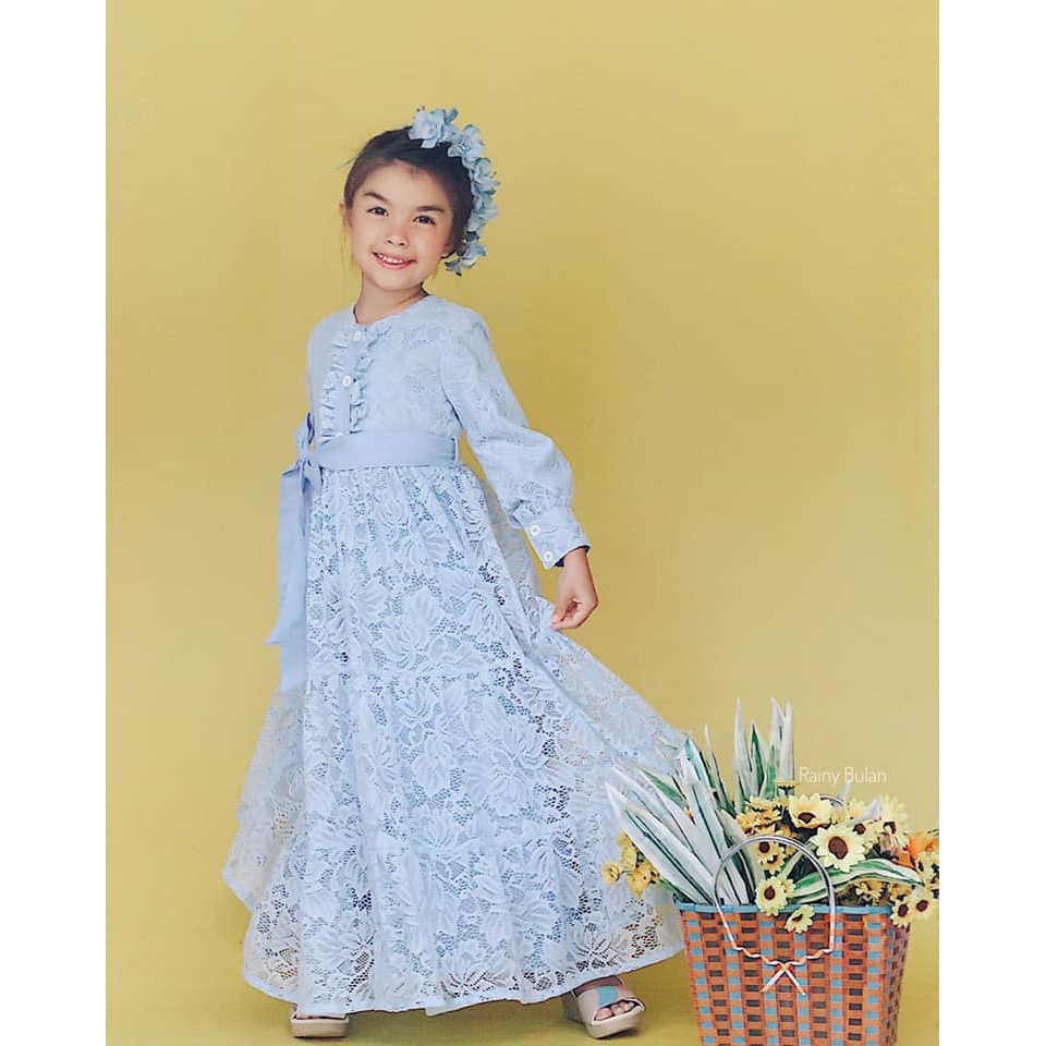 GAMIS ANAK ALINEA BROKAT / BRUKAT ANAK / GAMIS PESTA ANAK / GAMIS COUPLE IBU DAN ANAK