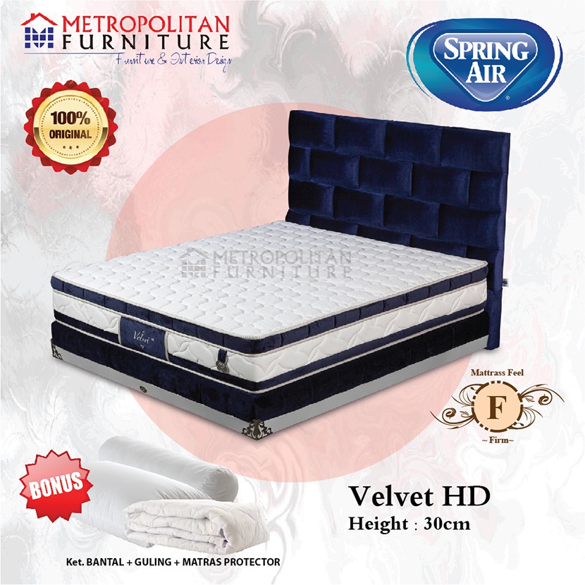 Kasur Springbed Spring Air Velvet HD FUL SET Spring bed Matras