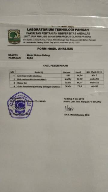 MADU HUTAN SIALANG RIAU 1KG