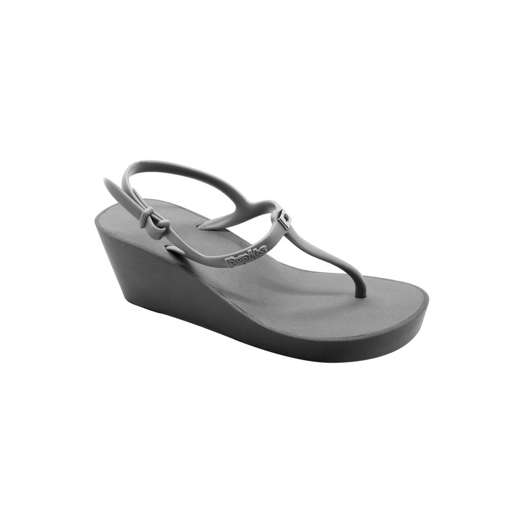 Popits Sling Back Wedge 7cm Gray Size L Sandal Popits Original