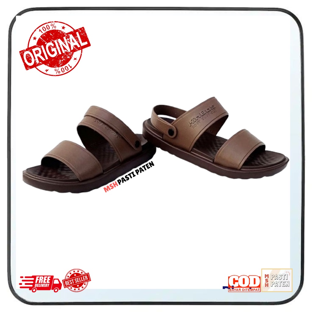 Sandal tali belakang pria Sandal rangke Sandal karet Sandal gunung karet ori kinbos k9678 size 40-44