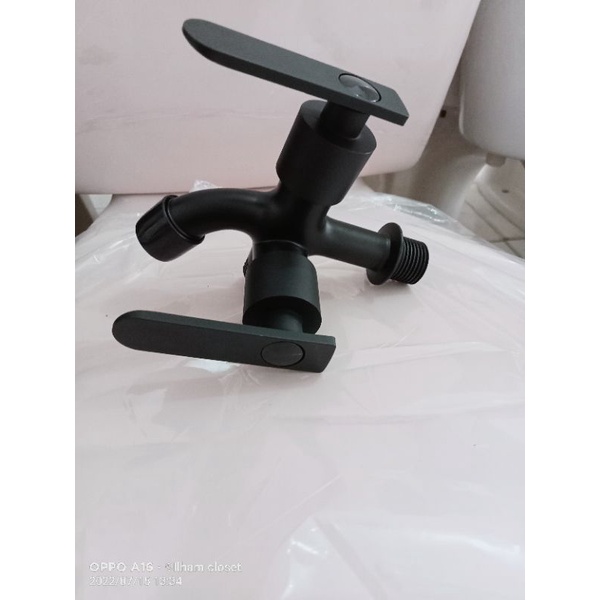 KRAN AIR KAMAR MANDI KRAN SHOWER DOP HITAM