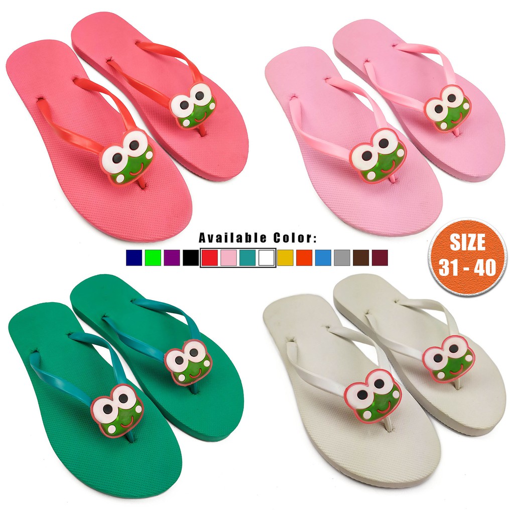 Sandal Keropi Wanita | Sandal Jepit Teplek Spon Keroppi Cantik | Sendal Wanita MPTP