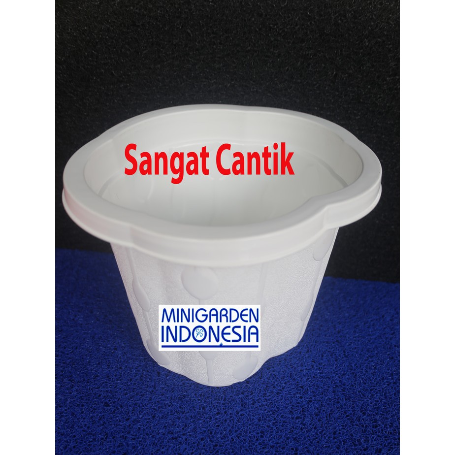 pot bunga lotus 40Cm pot plastik pot tanaman pot Putih semai bibit benih tanaman bunga MGI