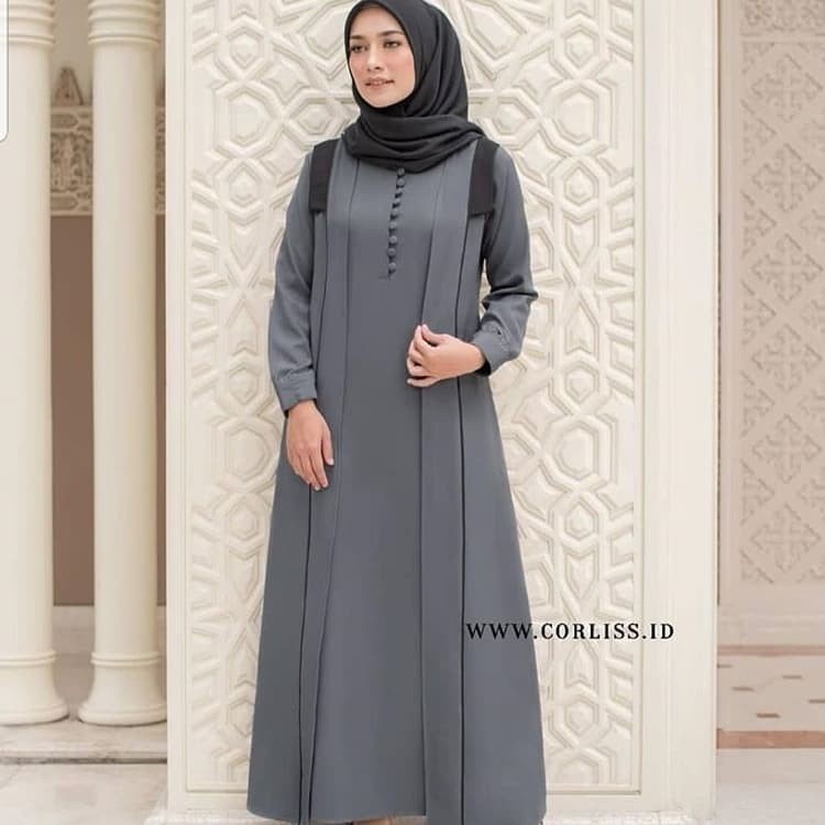 Gamis hitam polos hamil motif modern buat kondangan I5B9 friendly dewasa syar'i wanita kekinian terb