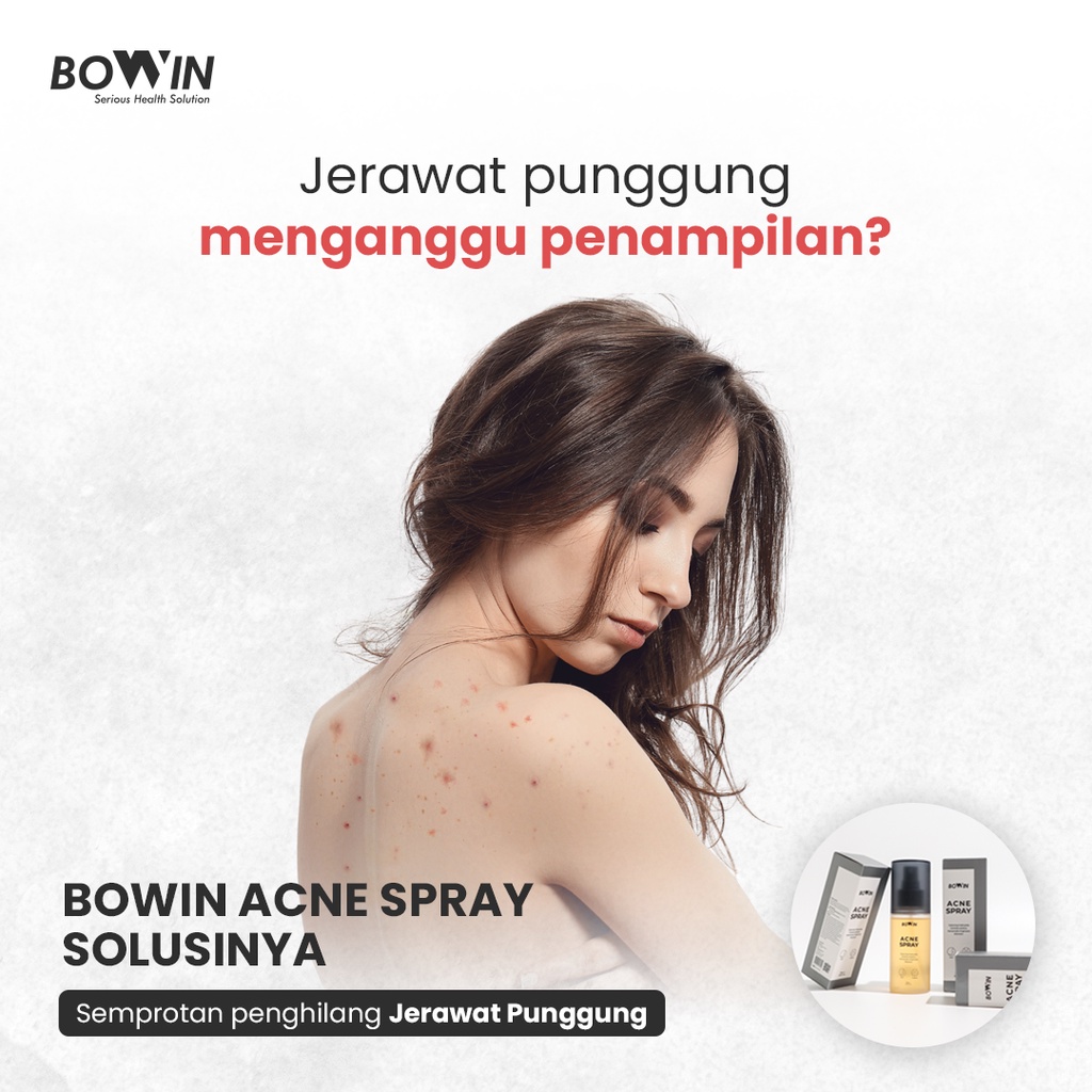 Bowin Back &amp; Chest Acne Spray - Maskne (Centella Asiatica&amp;Allantoin) [Jerawat Wajah, Jerawa Punggung, Jerawat Tubuh, Jerawat Dada}