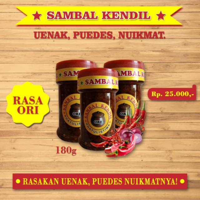 

Sambal Kendil Khatulistiwa bahan dasar bawang dan cabai segar