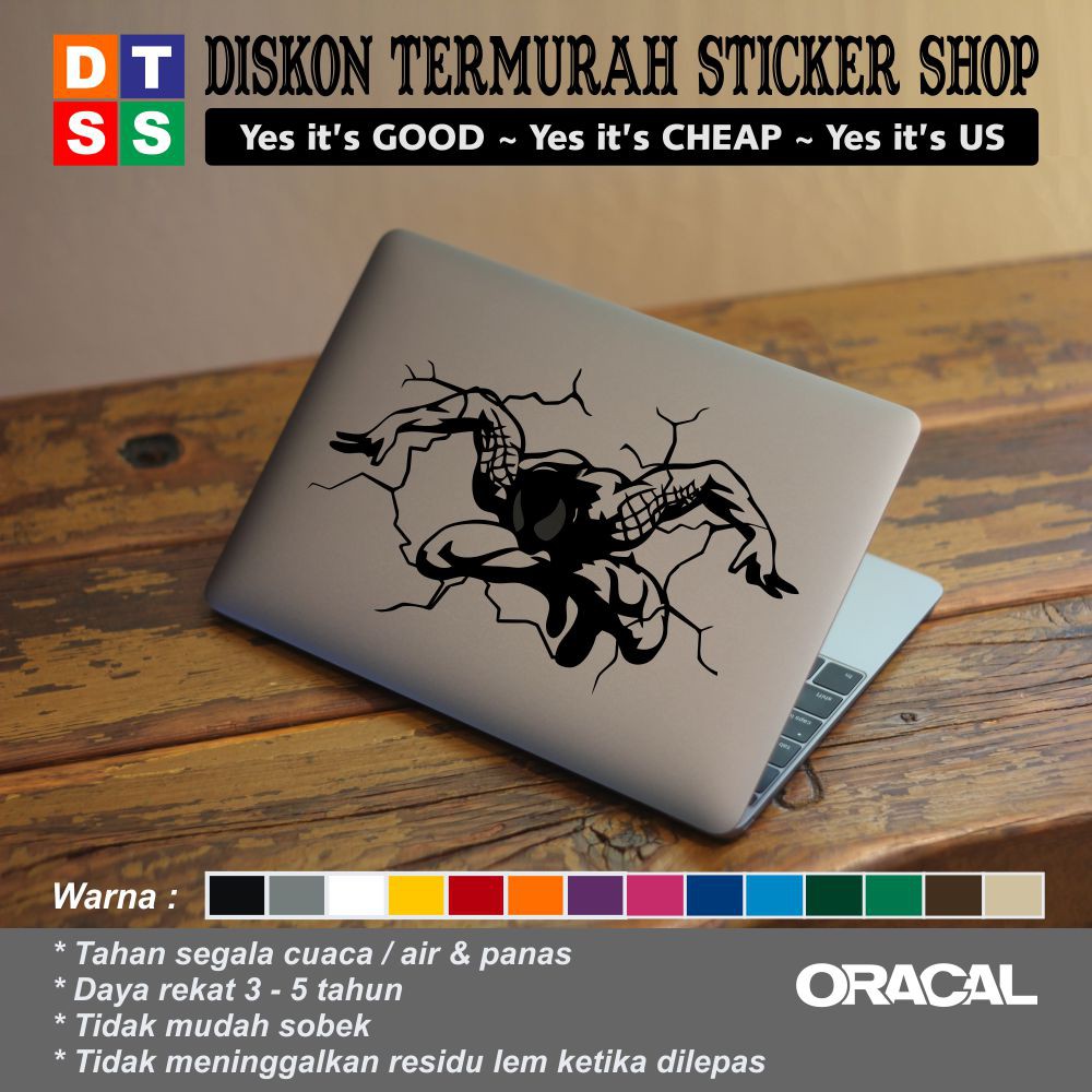 Sticker Aksesoris Laptop Apple Macbook Spiderman 01