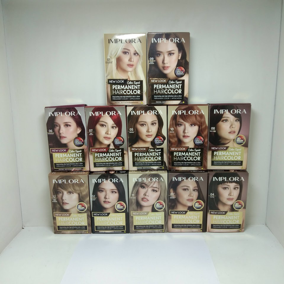 ❄️MATCHA❄️  IMPLORA NEW LOOK PERMANENT HAIR COLOR - IMPLORA CAT RAMBUT ORIGINAL