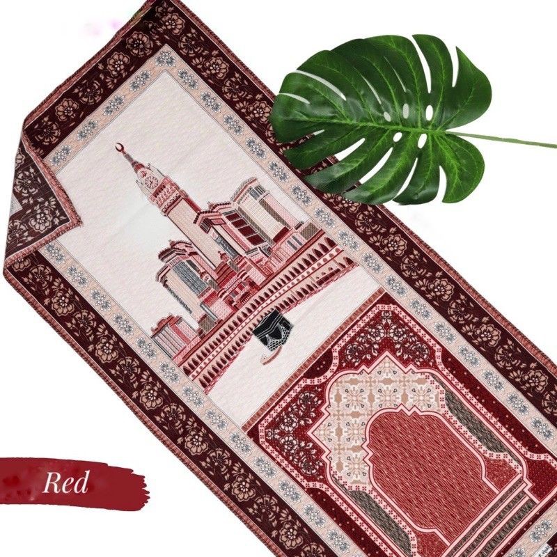 sajadah travel sopa/sajadah tas dompet/sajadah traveling motif kakbah