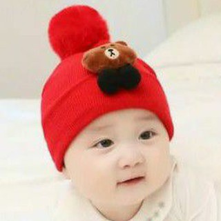 Kupluk Bayi topi kupluk anak Kupluk Rajut Bayi Motif Boneka lembut Umur 03 bulan - 4 Tahun [ COD ]